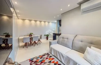 Apartamento 2 dormitórios, churrasqueira, varanda, vista panorâmica, piso porcelanato, 75m², 1 vaga, bairro vila nova em novo hamburgo.