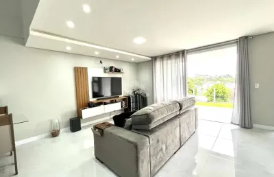 Casa 3 dormitórios, sendo 1 suíte, sala e cozinha integradas, lavabo, 2 vagas. aceita financiamento e fgts no bairro guarani em novo hamburgo.