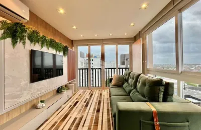 Apartamento com 93,90m² privativos, 03 quartos(sendo 01 suíte), mobiliado decorado, depósito, box garagem 02 vagas, navegantes, capão da canoa.
