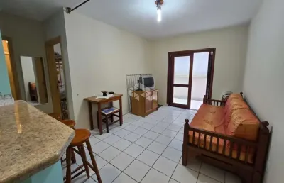 Apartamento 01 dormitório com terraço, mobiliado 03 quadras do mar capão da canoa