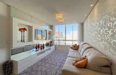 Apartamento de 3 dormitórios frente mar no bairro navegantes, 100% mobiliado, climatizado, com 2 vagas e infraestrutura completa de lazer em edifício