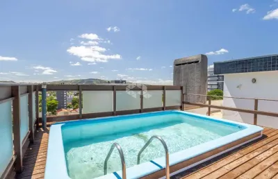 Cobertura imponente com vista panorâmica e piscina privativa na rua professor cristiano fischer
