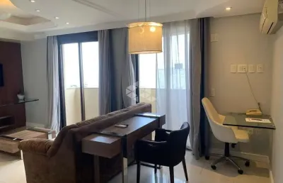 Apartamento tipo flat com 58,36 m2 privativos à venda, mobiliado pronto pra morar no edificio blue tree towers - millenium flat