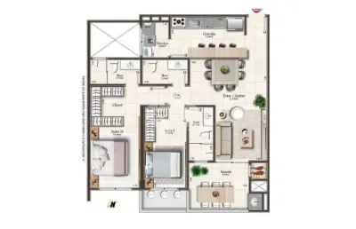 Apartamento com 2 quartos à venda na Avenida Salvador Di Bernardi, 855, Campinas, São José