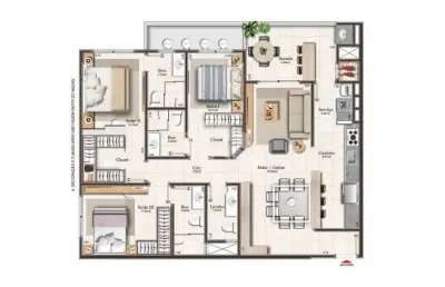 Apartamento com 3 quartos à venda na Avenida Salvador Di Bernardi, 855, Campinas, São José
