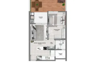 Apartamento com 1 quarto à venda na Rua João Meirelles, 1370, Abraão, Florianópolis