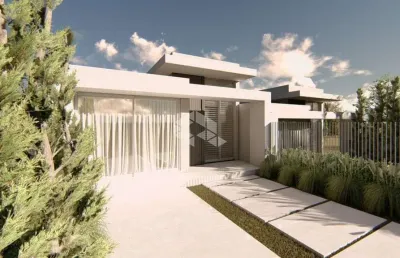 Sobrado em alvenaria com telhado em platibanda, com área construída de 77,94m²