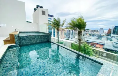 Apartamento novo com vista parcial para o mar, com 3 suítes e 3 vagas, a venda - beira mar, florianópolis sc
