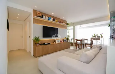 Apartamento semimobiliado com 2 suítes 1 vaga de garagem e vista parcial do mar em coqueiros florianópolis