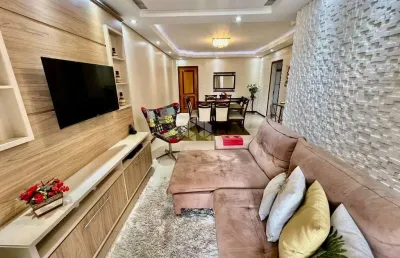Apartamento mobiliado com 3 quartos sendo 1 suíte sacada com churrasqueira e vista panorâmica em campinas