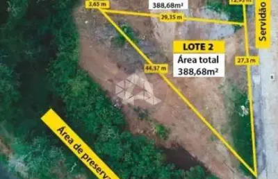 Terreno plano com 388m² a 300 metros do multi open shopping no rio tavares florianópolis
