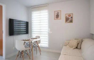 Apartamento 2 quartos mobiliado no itacorubi florianópolis com lazer e vaga de garagem