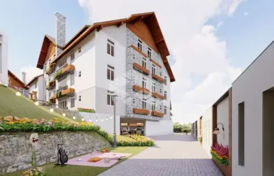 Apartamento com 01 dormitório, uma vaga de garagem, 28,98m² privativos, no centro de gramado