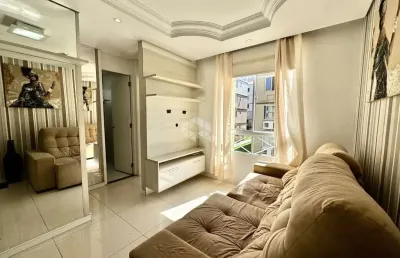 Apartamento mobiliado com 2 dormitorios no bairro fatima em canoas/rs