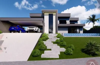 Linda casa em condomínio, terreno com 600m², 4 suítes para vender por r$ 2.000.000
