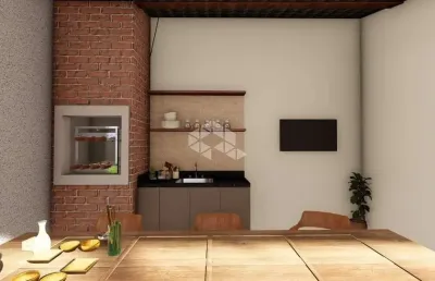 Casa moderna à venda - 3 quartos e área gourmet completa