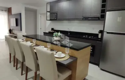Apartamento mobiliado 2 quartos, região das gaivotas, 500m da praia dos ingleses/sc
