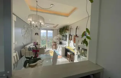 Apartamento semi mobiliado, 2 dormitórios, sala estar jantar com vista, 68m2, vaga de estacionamento, bairro hamburgo velho novo hamburgo