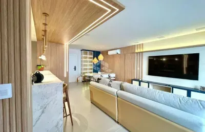 Apartamento a venda,  mobiliado de 150m² com 3 quartos em jurerê, há 200m da praia