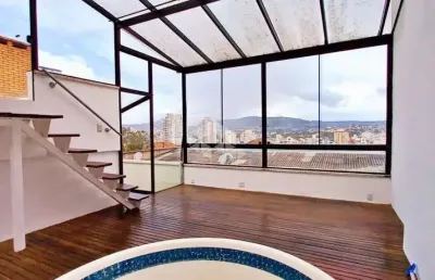 Baixou o valor! cobertura diferenciada, no petrópolis com piscina aquecida