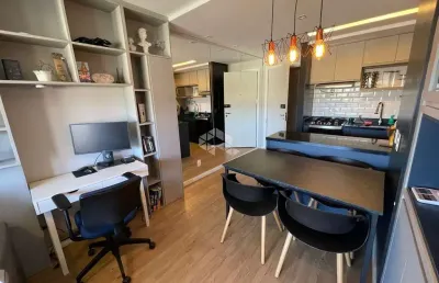 Apartamento de um  quarto, sendo 2 minutos da pucrs semi-mobiliado e decorado por arquitetos. condomínio novo e completo .