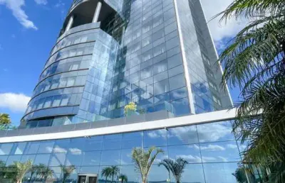 Sala comercial com linda vista para o guaíba, no desejado condomínio pontal.