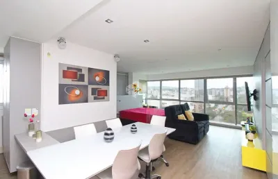 Loft mobiliado 1 dormitório, 2 vagas, no trend city center, praia de belas