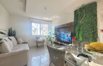 Apartamento de dois dormitórios/ quartos, semi-mobiliado