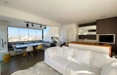 Cobertura duplex mobiliada e decorada no bairro  mont serrat, com 136,88 metros  privativos