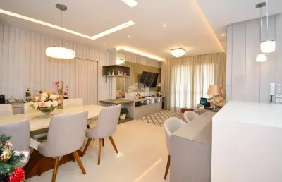 Apartamento à venda com 3 quartos sendo 2 suítes e 2 vagas de garagem no bairro balneário em florianópolis/sc.