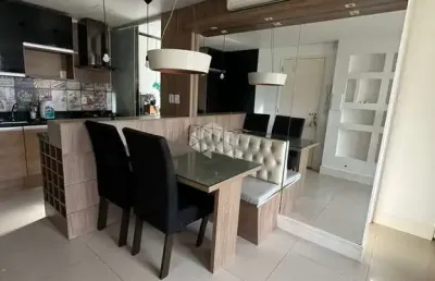 Apartamento 2 quartos semi mobiliado com vaga no bairro fátima em canoas