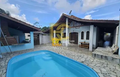 Casa térrea com piscina em condomínio  - residencial são luiz - peruíbe/sp