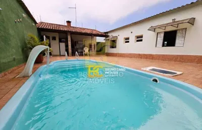 Casa térrea com piscina - parque turístico - peruíbe/sp