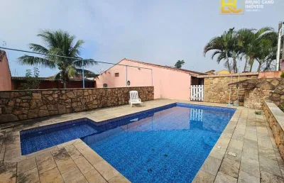 Casa térrea á 600m do mar á venda - três marias - peruíbe/sp