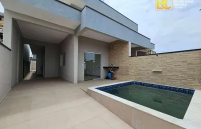 Casa nova com piscina à venda -flora rica ii - peruíbe/sp