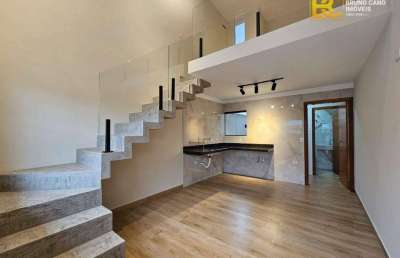 Loft com 1 dormitório para alugar- cidade nova peruibe - peruíbe/sp