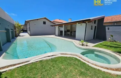 Casa térrea moderna com a primeira piscina de lago artificial em peruíbe!! - cidade nova peruibe - peruíbe/sp