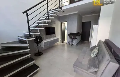 Loft com 1 dormitório à venda, 55 m² - cidade nova peruibe - peruíbe/sp