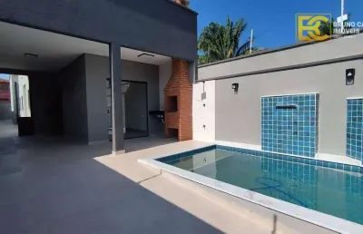 Casa térrea nova e moderna - nova peruibe - peruíbe/sp