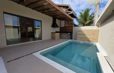 Casa com piscina a 250m do mar à venda - oasis - peruíbe/sp