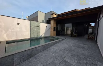 Casa com piscina toda mobiliada à venda - flora rica ii - peruíbe/sp