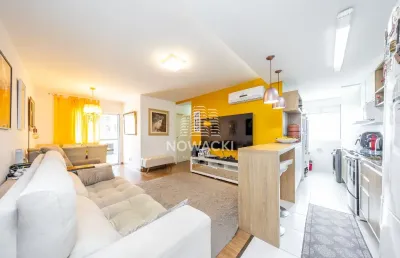 Apartamento semi mobiliado com 3 dormitorios e 1 vaga em santa felicidade