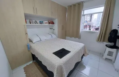 Linda kitnet a venda mobiliada com garagem coletiva e espaço para churrasco