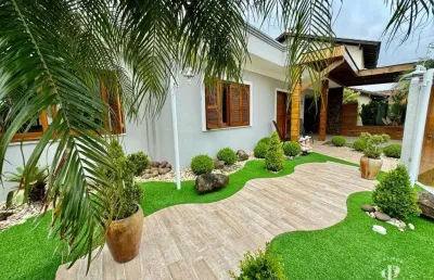 Casa mobiliada com 03 dormitórios e espaço gourmet ao lado do fórum tramandaí/rs