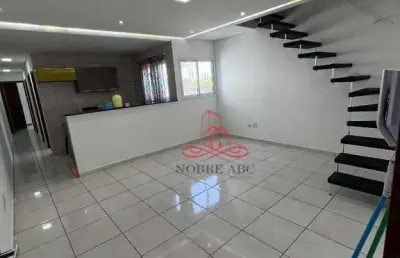 Cobertura com 3 dormitórios à venda, 60 m² por r$ 550.000,00 - vila pires - santo andré/sp