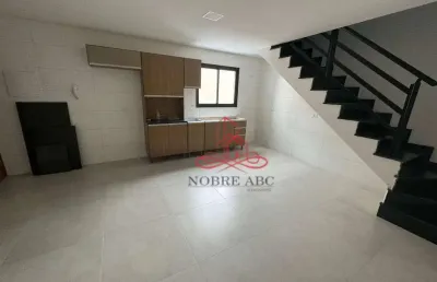Cobertura com 2 dormitórios para alugar, 90 m² por r$ 2.700,00/mês - vila linda - santo andré/sp