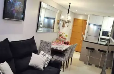 Apartamento com 2 dormitórios à venda, 56 m² por r$ 460.000,00 - vila valparaíso - santo andré/sp