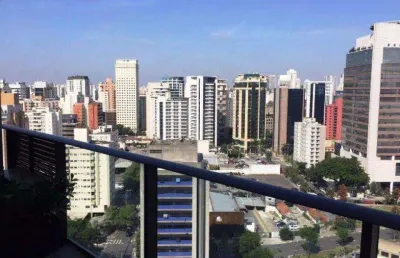 Flat com 42m² mobiliado e equipado c/ limpeza vez por semana, internet, tv a cabo!!