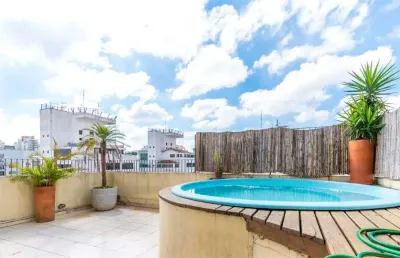 Cobertura a venda pinheiros,  167 m², 3 dormitórios, 1 suítes,2 salas,3 vagas ,piscina privativa.