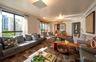 Apartamento a venda na vila nova conceição com 3 suites, 4 vgas, 377 m², proximo  ao pq ibirapuera